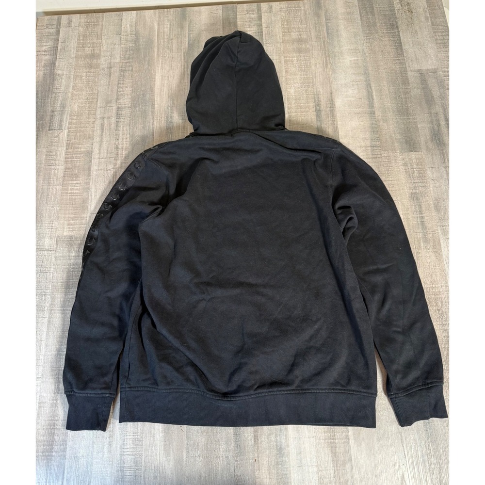 True Religion Mens Tonal Silicone Tape Logo Hoodie Black 2XL Pullover 700977 - Picture 3 of 12